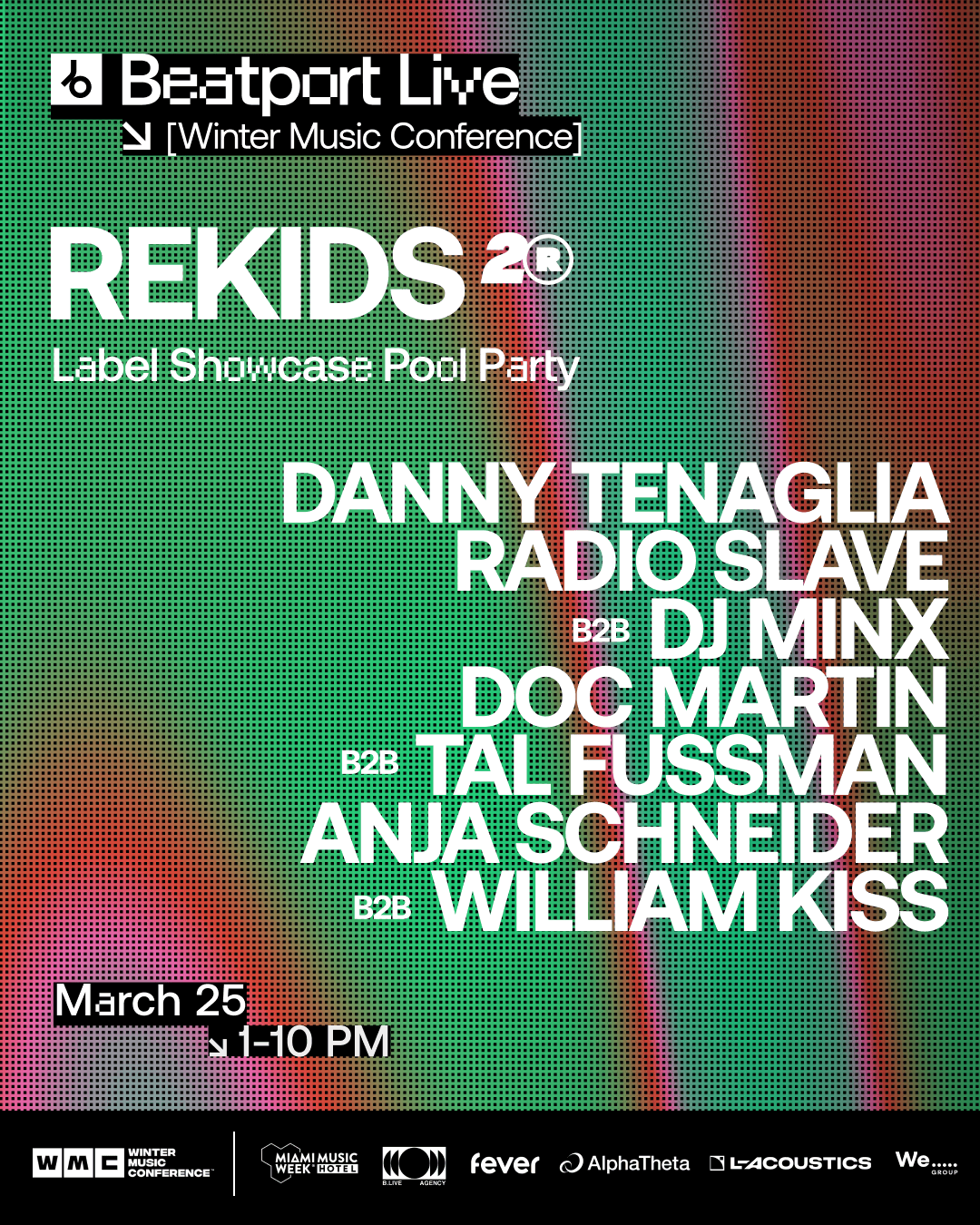 Beatport Live Pool Parties at WMC - 20 Years Rekids